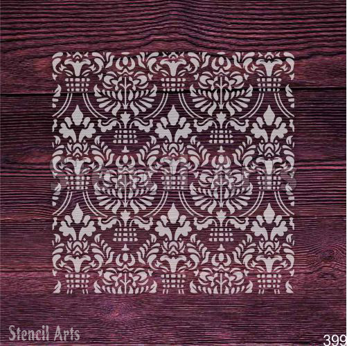 Majestic Mosaic Damask Stencil – Reusable Ornamental Pattern by Stencil Arts