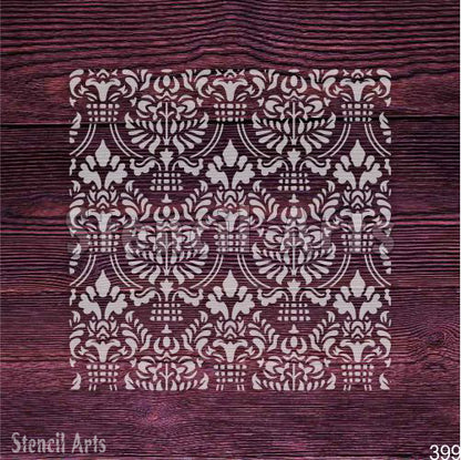 Majestic Mosaic Damask Stencil – Reusable Ornamental Pattern by Stencil Arts