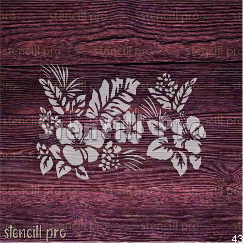 Duvar ve Kumaş Boyama için Lale Özü Yeniden Kullanılabilir Yaprak Şablonu