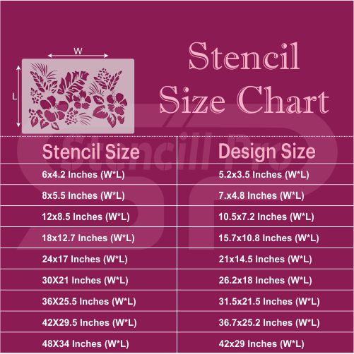 Duvar ve Kumaş Boyama için Lale Özü Yeniden Kullanılabilir Yaprak Şablonu