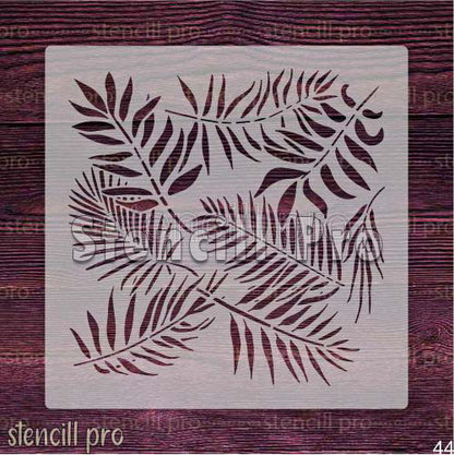 Duvar ve Mobilya Sanatı için Tropikal Yaprak Şablonu