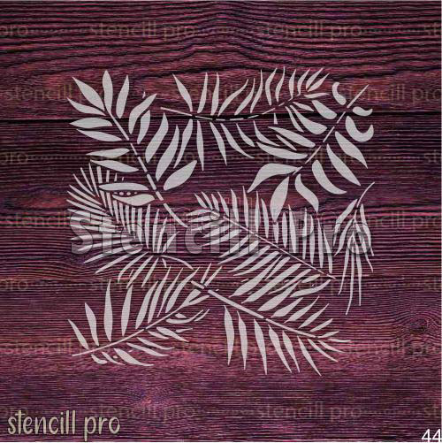 Duvar ve Mobilya Sanatı için Tropikal Yaprak Şablonu