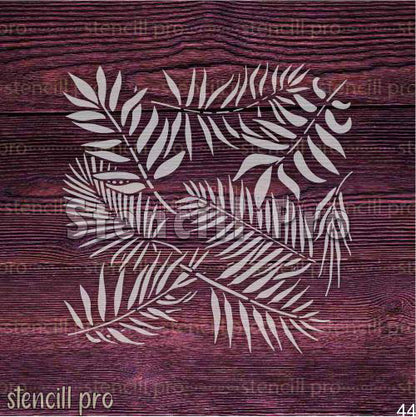 Duvar ve Mobilya Sanatı için Tropikal Yaprak Şablonu