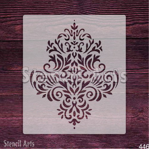 Damask Stencil for Elegant Vintage Wall Decor, Furniture & DIY Projects