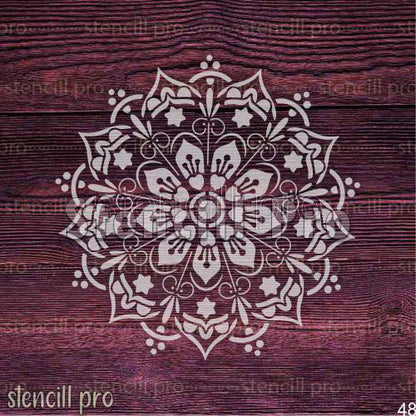 Ev Dekorasyonu ve Duvar Sanatı için Kutsal Geometri Mandala Şablonu