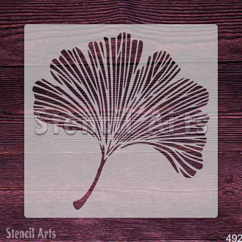 Ginkgo Leaf Stencil – Reusable Botanical Pattern for Wall, Fabric & DIY Crafts