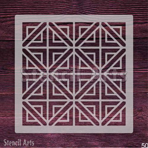 Lattice Luxe Pattern Stencil for Wall and Fabric Painting