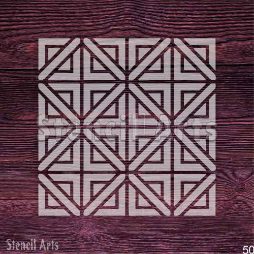 Lattice Luxe Pattern Stencil for Wall and Fabric Painting