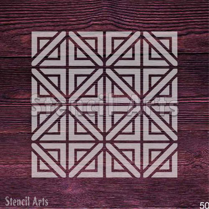 Lattice Luxe Pattern Stencil for Wall and Fabric Painting