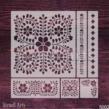 Bohemian Bliss Decorative Stencil - Artistic Design for Upcycled Furniture by Stencil Arts