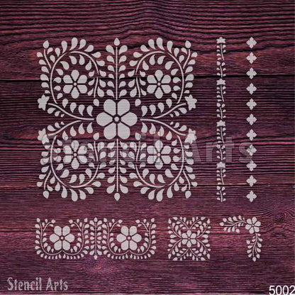 Bohemian Bliss Decorative Stencil - Artistic Design for Upcycled Furniture by Stencil Arts