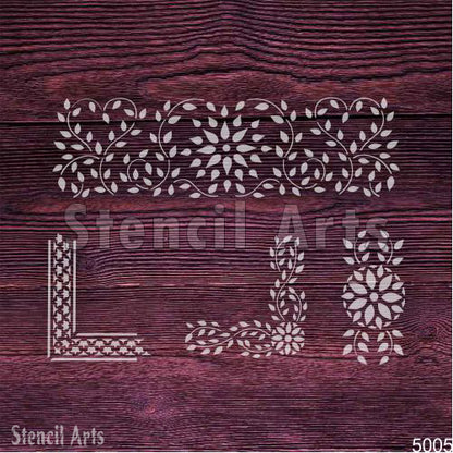 Indian Inlay Furniture Stencil - Traditional Design for Elegant Home Decor, Stencil Arts