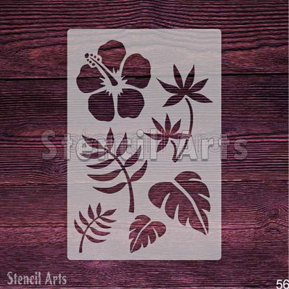 Wildflower Wonder Ahşap, Tuval ve Zemin Yüzeyleri Üzerine Boyama İçin Dayanıklı Şablon