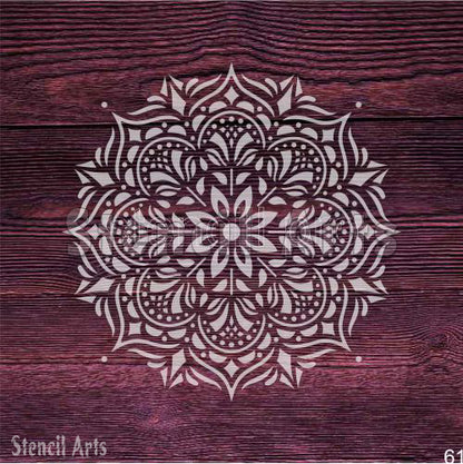 Ev Dekorasyonu ve El Sanatları Projeleri için Altın Spiral Mandala Şablonu