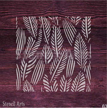 Kabartma, Scrapbooking ve Duvar Dekorasyonu için Palmiye Kurabiye Yaprağı Şablonu