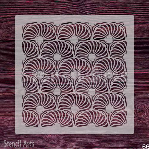 Pastel Swirls Pattern Stencil for DIY Wall Art and Scrapbooking
