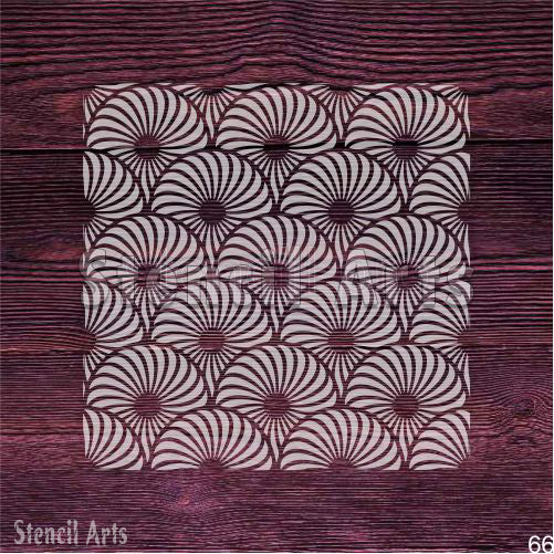 Pastel Swirls Pattern Stencil for DIY Wall Art and Scrapbooking