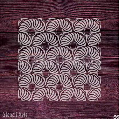 Pastel Swirls Pattern Stencil for DIY Wall Art and Scrapbooking
