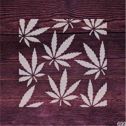 Weed Leaf Stencil – Reusable Cannabis Leaf Design for Wall, Fabric & Art Projects