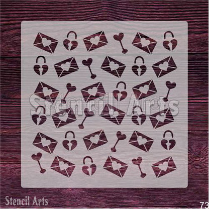 Message Printable Pattern Heart Message Pattern Stencil for Cake and Fabric diy projects ...