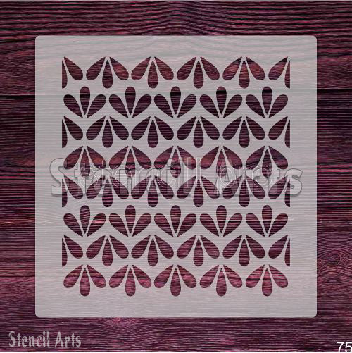 Velvet Grid Pattern Stencil for Painting Floors and Home Walls