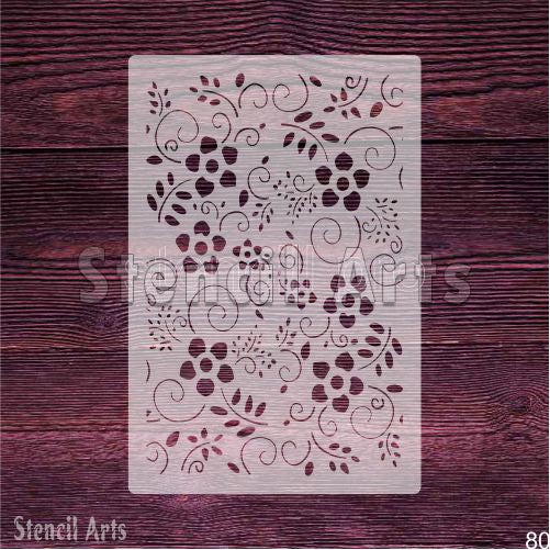 Ev El Sanatları ve Duvar Sanatı için Çiçek Desenli Şablon