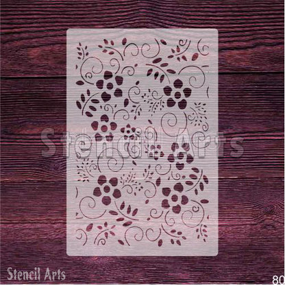 Ev El Sanatları ve Duvar Sanatı için Çiçek Desenli Şablon