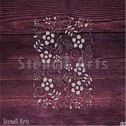 Ev El Sanatları ve Duvar Sanatı için Çiçek Desenli Şablon