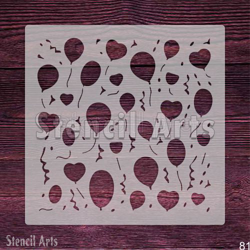 Ballons pattern Stencil for Cake Decorating, Wall Painting and Home Decor