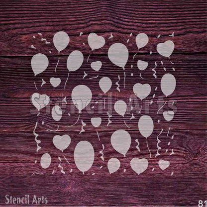 Ballons pattern Stencil for Cake Decorating, Wall Painting and Home Decor