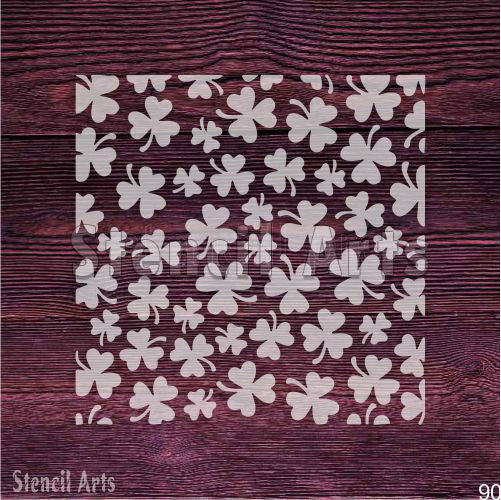 Kendin Yap Duvar Sanatı ve Scrapbooking için Yonca Yaprağı Desen Şablonu