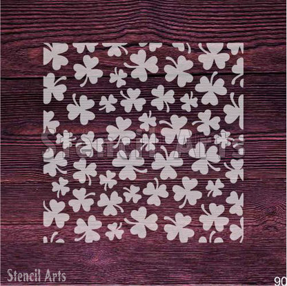 Kendin Yap Duvar Sanatı ve Scrapbooking için Yonca Yaprağı Desen Şablonu