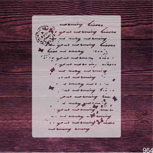 Script R Stencil English Script Stencil – Cursive Lettering for Wall & Craft Decor ...