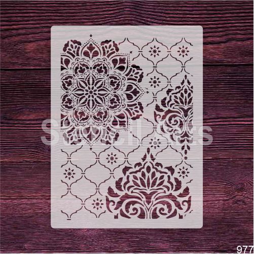 Moroccan Foral Mandala Wall Stencil | Luxury Allover Pattern Stencil for Home & Furniture Decor