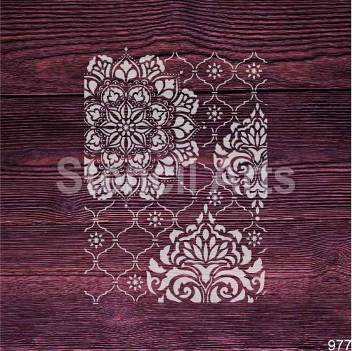 Moroccan Foral Mandala Wall Stencil | Luxury Allover Pattern Stencil for Home & Furniture Decor