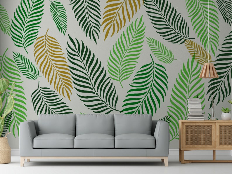 Leaf Stencil used for wall Decor and Fabric Prints by Stencil Arts