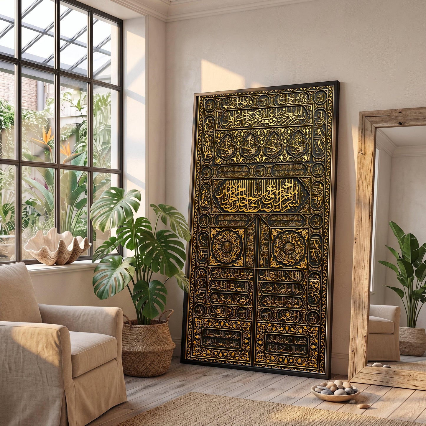Kiswah Kaaba Design Stencil - Calligraphy Stencil – Reusable Stencil for Canvas and Wall Art