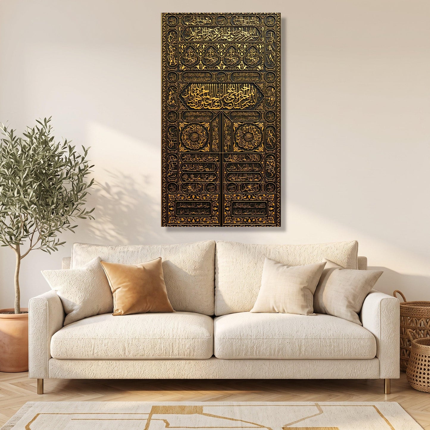 Kiswah Kaaba Design Stencil - Calligraphy Stencil – Reusable Stencil for Canvas and Wall Art