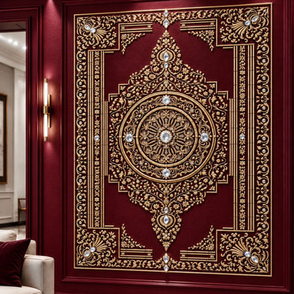 Grand Persian Rug Pattern Stencil – Reusable Large-Scale Rug Design for Carpet and Walls